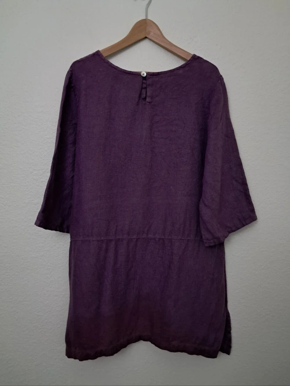 Bryn Walker Linen Tunic Lagenlook Oversized Coastal Purple Size Large - Picture 5 of 10